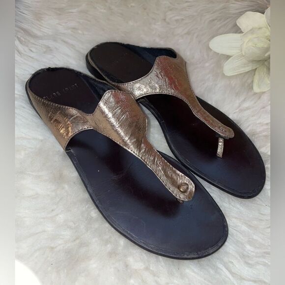 Class Apart Metallic Leather Sandals 8 (39) - Picture 1 of 5
